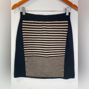 Rag & Bone Black and Tan Striped Stretch Mini Skirt Ella